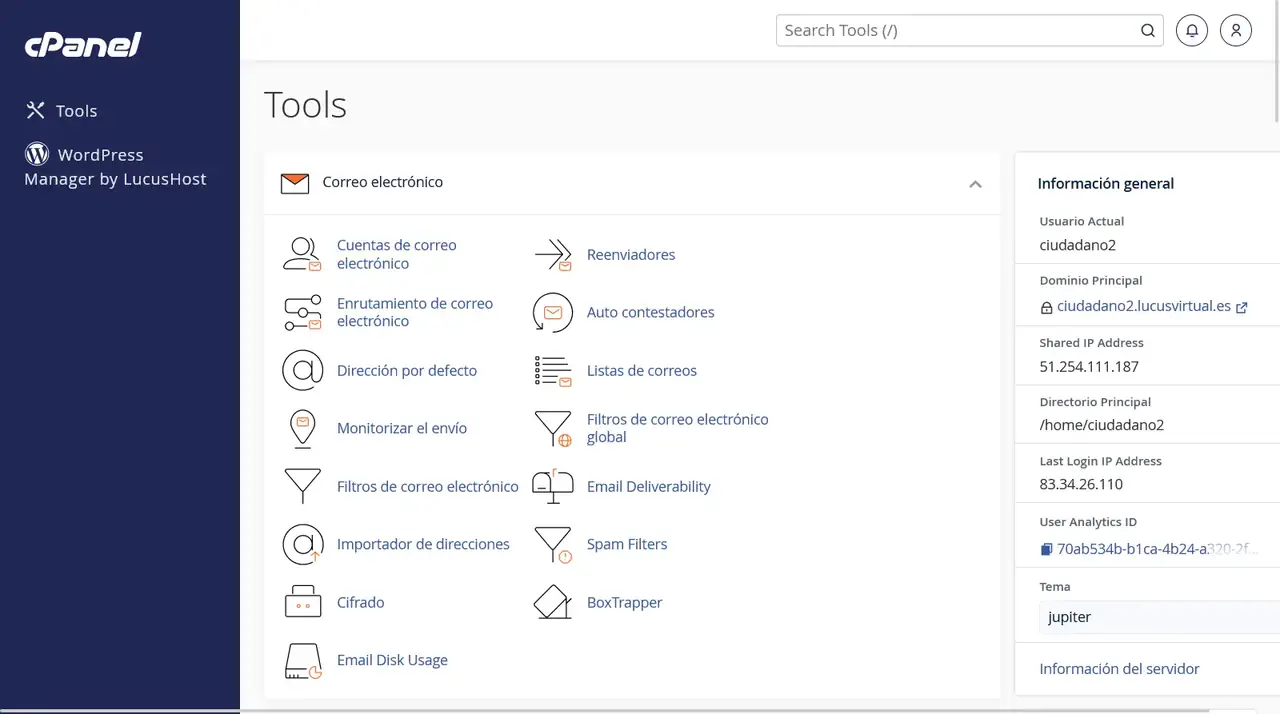 cpanel lucushost
