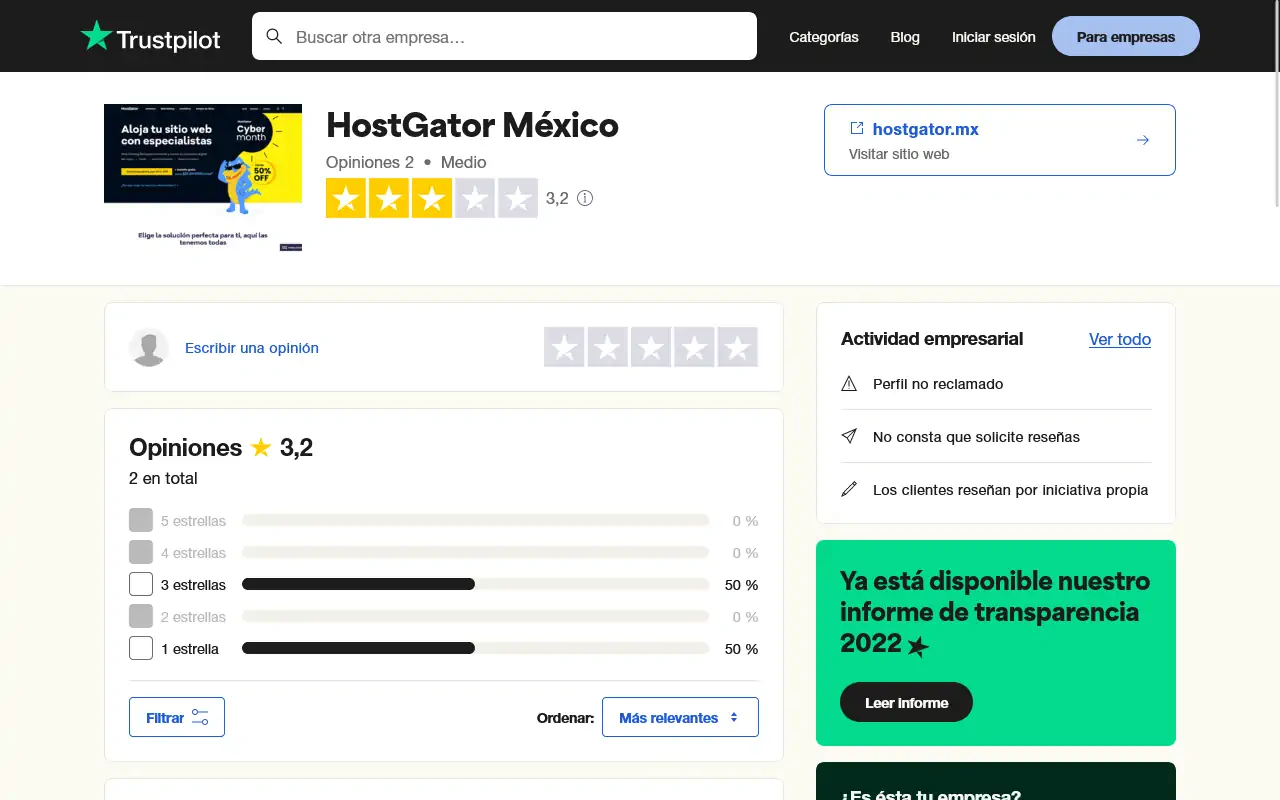 trustpilot hostgator méxico