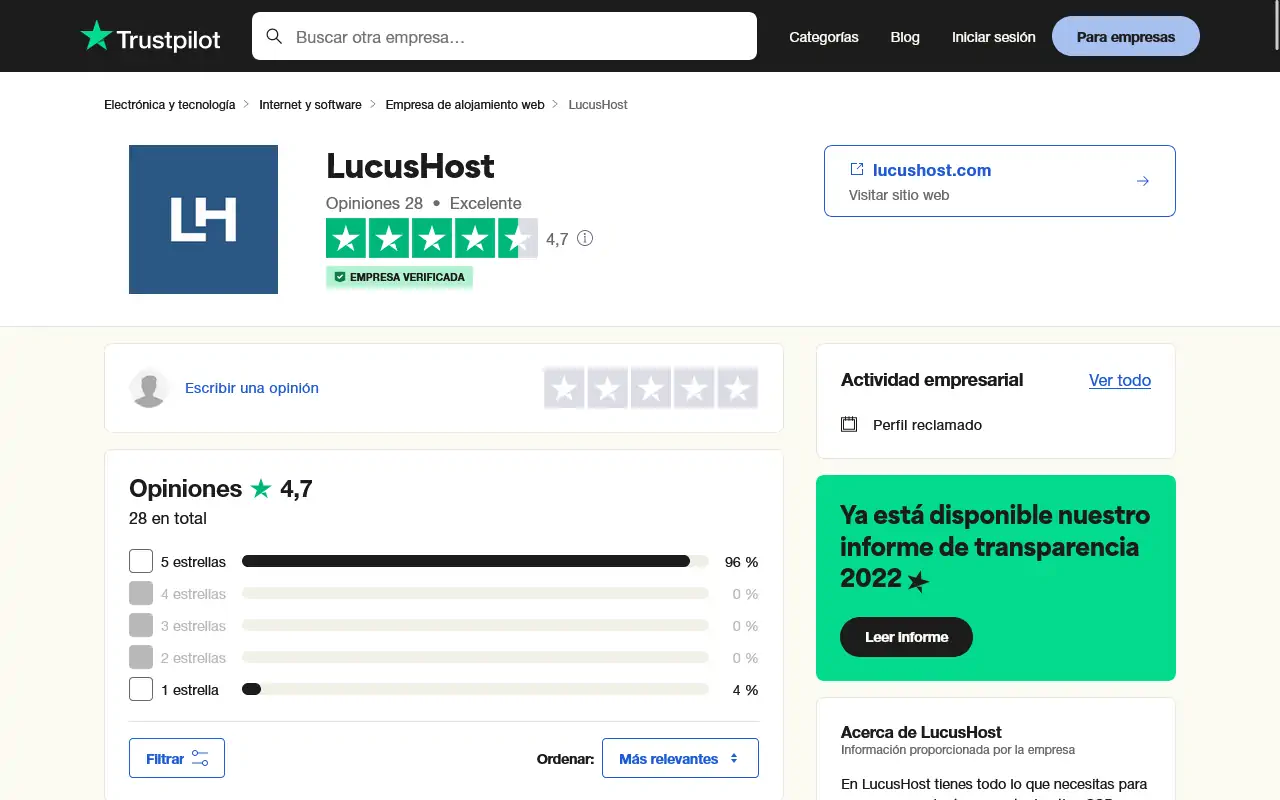 trustpilot lucushost