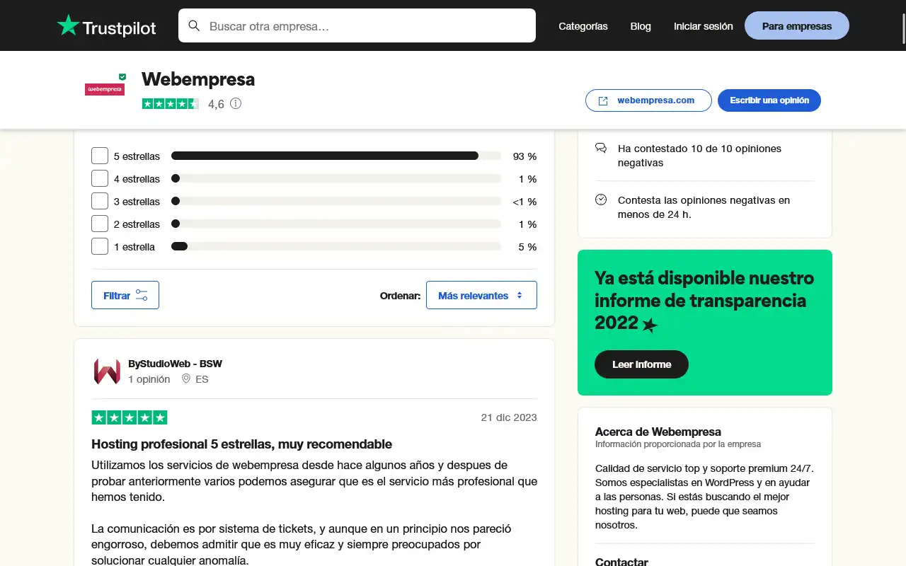 trustpilot webempresa