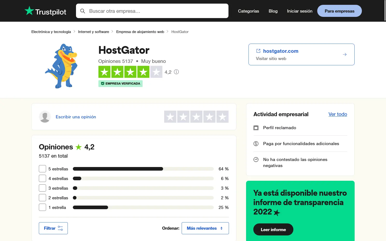 trustpilot hostgator