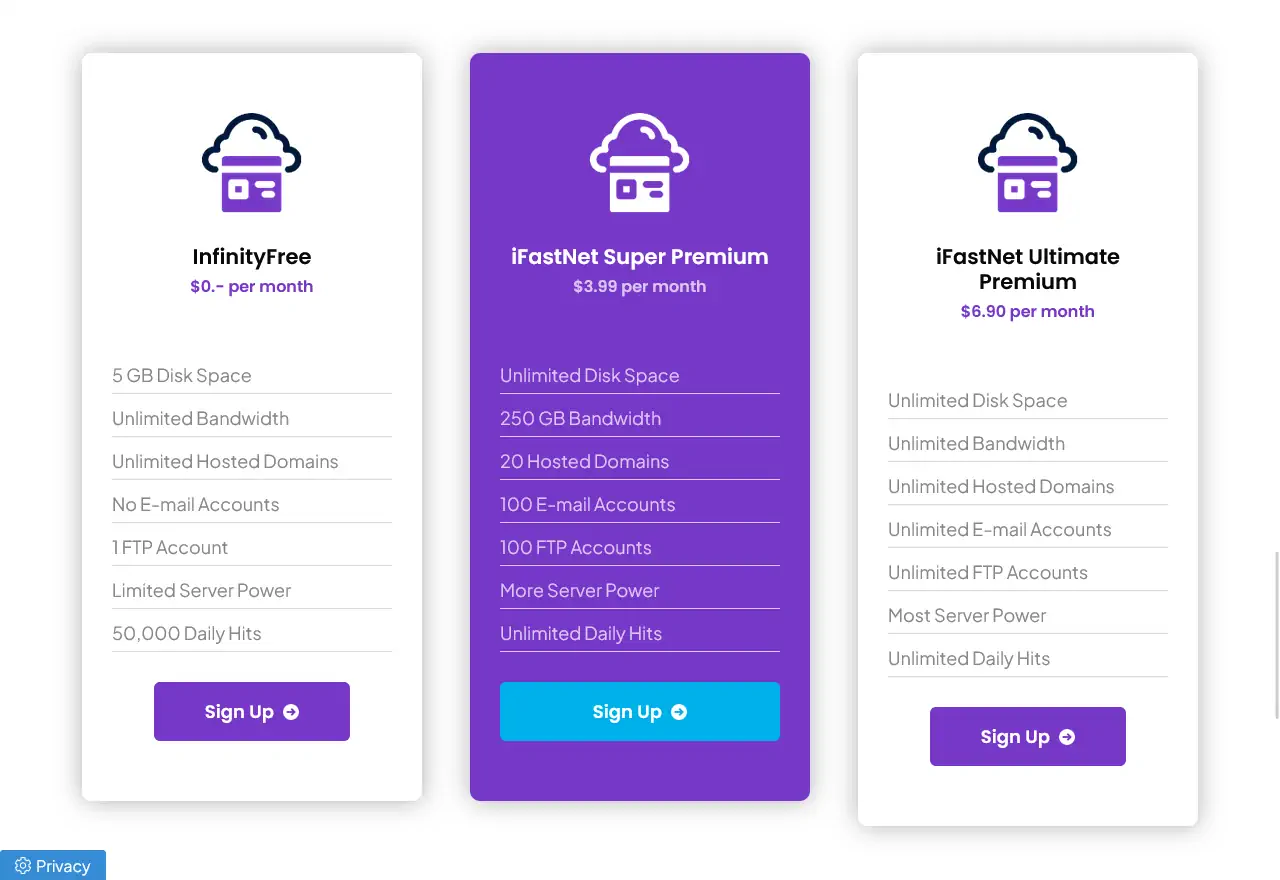 hosting gratis infinityfree